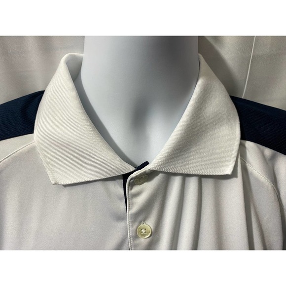 Antigua Golf polo XL Gowanda Country Club Crest White and Navy - Picture 8 of 11